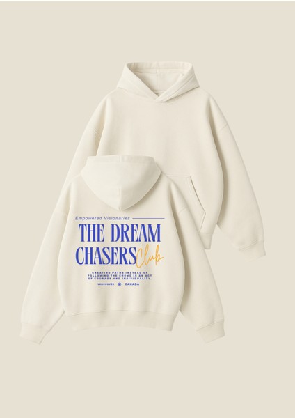 Hayalkapan Kulübü Baskılı Unisex Boxy Fit Hoodie Sweatshirt