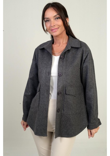 Kadın Önü Düğmeli Cepli Gömlek modelleri