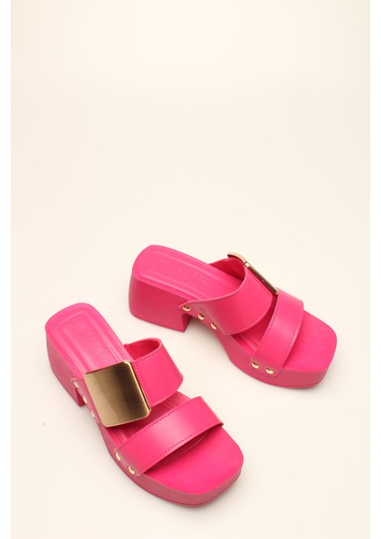 Idil Fuşya Cilt Tokalı Kadın Takunya fiyatları