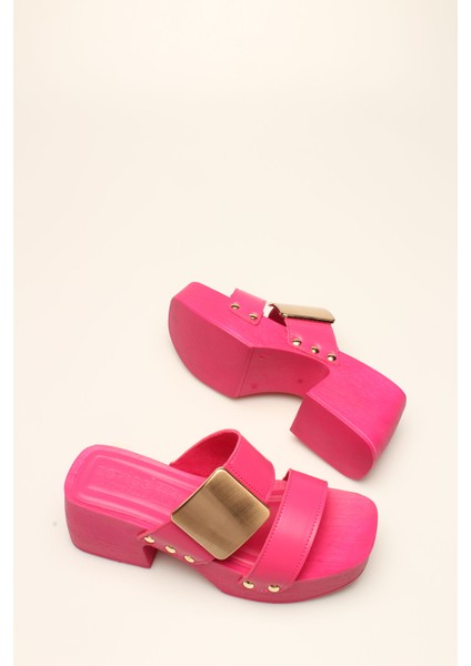 Idil Fuşya Cilt Tokalı Kadın Takunya fırsatları