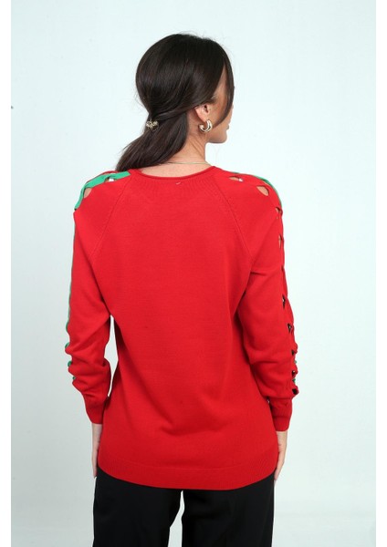 Kadın Kolu Şerit Dekolteli Triko Bluz fırsatları