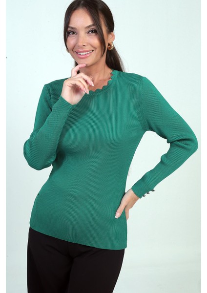 Kadın Fitilli Triko Spor Bluz modelleri