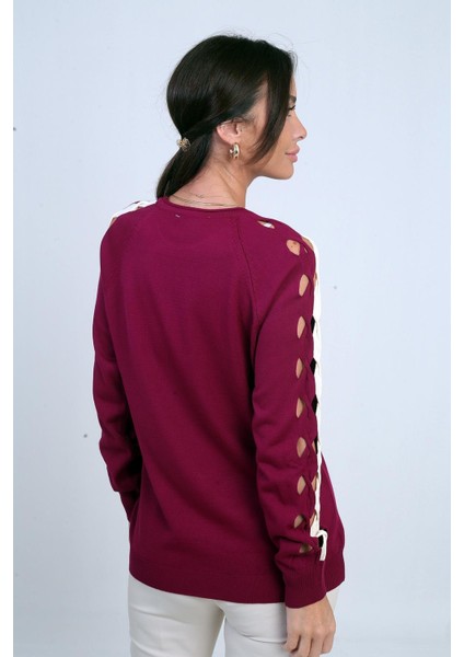 Kadın Kolu Şerit Dekolteli Triko Bluz fırsatları