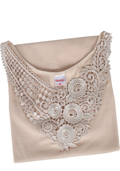 Kadın Atlet Dantelli Ceket İçi Pamuk