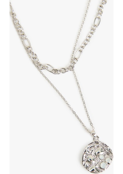 2 Sıra Charm Detaylı Çoklu Zincir Kolye fiyatları