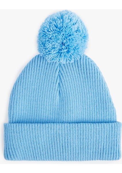 Ponpon Detaylı Örgü Triko Bere