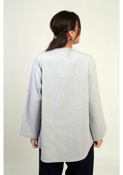 Kadın Önü Bağcıklı 3 Iplik Kaşe Hırka fırsatları