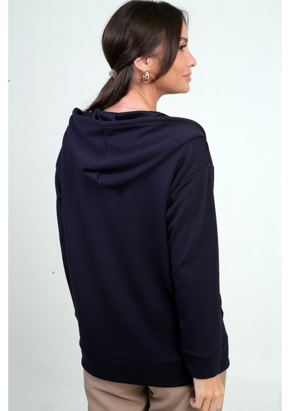 Kadın Kapüşonlu Kanguru Cepli Önü Fermuarlı Osyho Hırka fırsatları