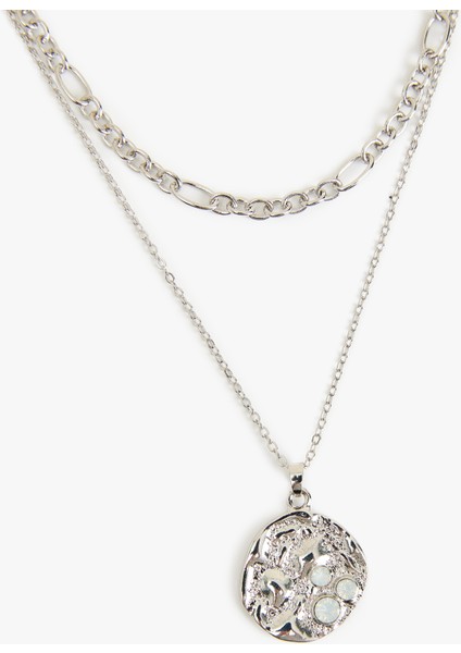 2 Sıra Charm Detaylı Çoklu Zincir Kolye modelleri