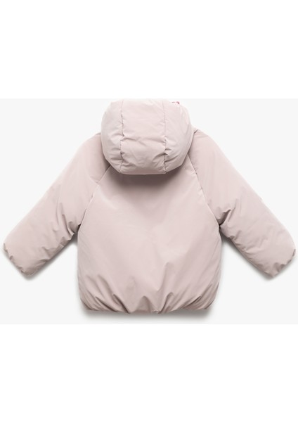 Kapşonlu Uzun Kollu Cepli Şişme Mont fiyatları