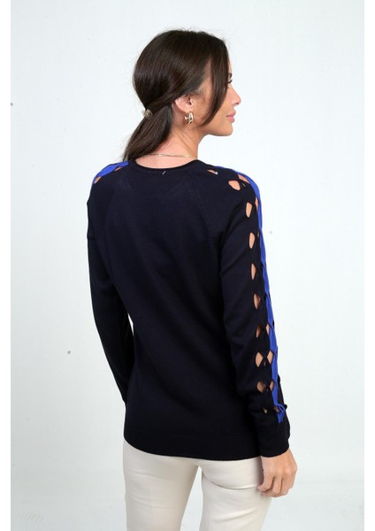 Kadın Kolu Şerit Dekolteli Triko Bluz fırsatları