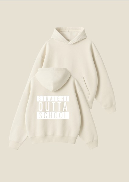 Yeni Mezun Baskılı Unisex Boxy Fit Hoodie Sweatshirt