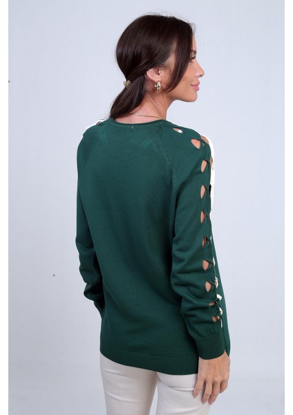 Kadın Kolu Şerit Dekolteli Triko Bluz fırsatları