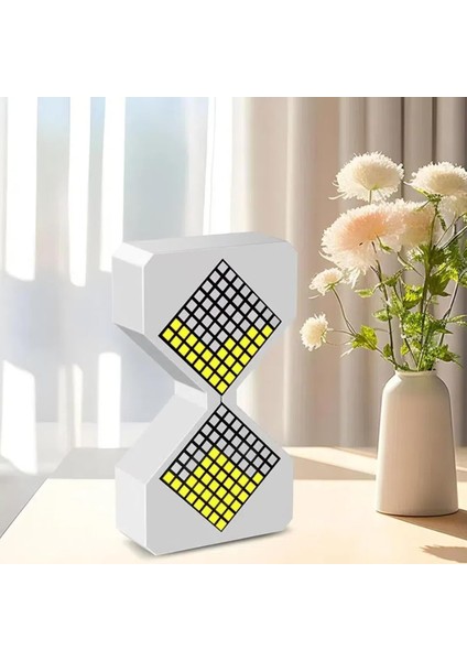 Modern LED Elektronik Kum Saati Zamanlayıcı | Ayarlanabilir 1-30 Dakika | USB Şarjlı - Sarı Işık