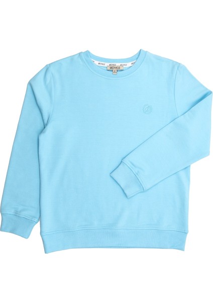 Yumuşacık Bambu Kumaş Şardonlu Mavi Kışlık Unisex Çocuk Sweatshirt fiyatları