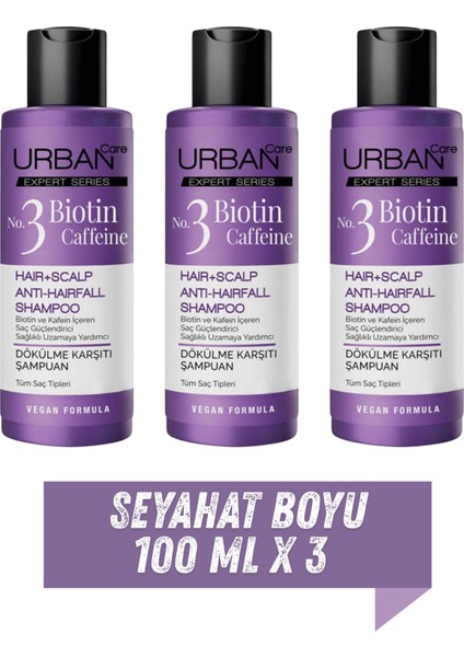 Expert Biotin ve Kafein Dökülme Karşıtı Saç Bakım Şampuanı-Hızlı Uzamaya Yardımcı x 3 Adet