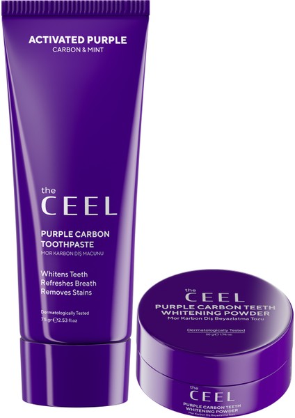 Mor Aktif Karbon Diş Beyazlatma Seti (Mor Karbon Diş Macunu 75 gr+Mor Karbon Diş Tozu 50 gr)
