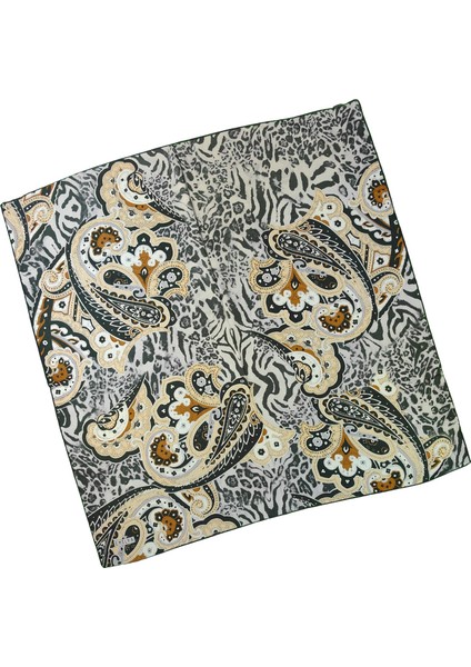 Emilya Fres Krep Leopar Desenli Eşarp 90X90 cm modelleri
