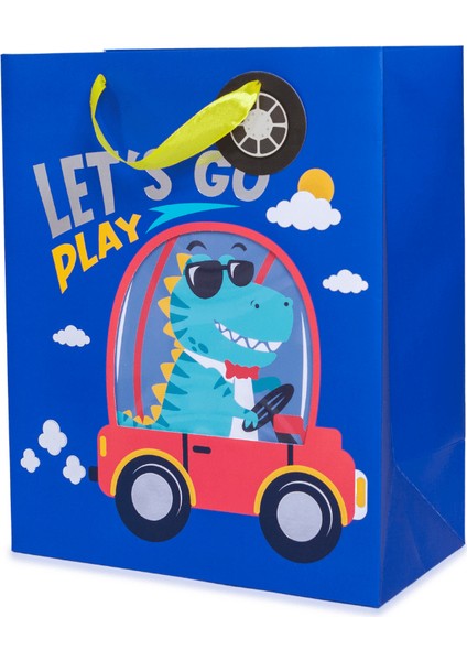 Home Özel Tasarım Mavi Araba Model Hediyelik Karton Çanta