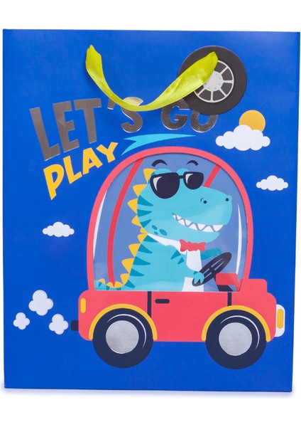 Home Özel Tasarım Mavi Araba Model Hediyelik Karton Çanta