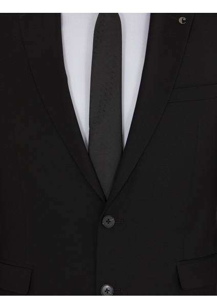 Erkek Slim Fit Ceket-Siyah