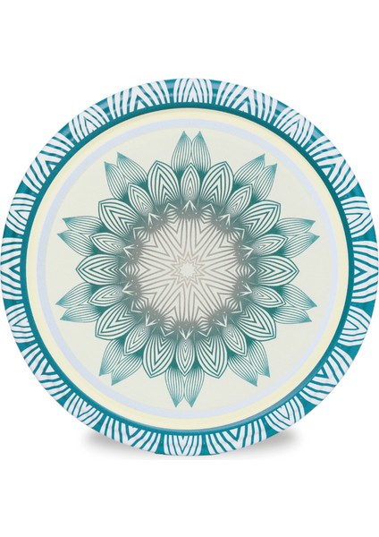 Home Kapak Hediyeli 1600 ml Kare Kavanoz - Yeşil Çini Kapaklı