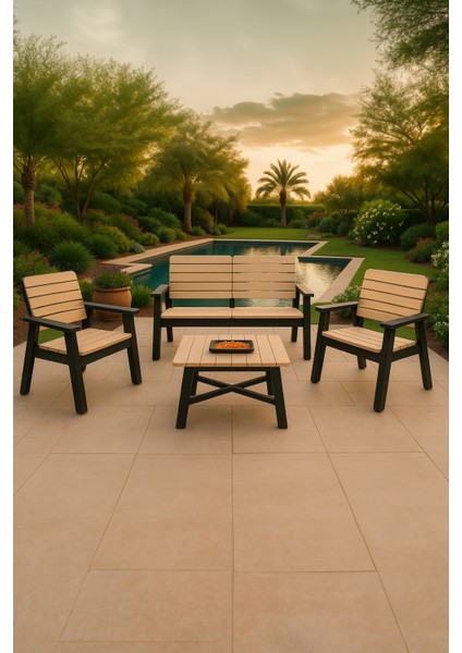 Sera 2+1+1+S Mindersiz Oturma Grubu / Bahçe - Balkon - Teras Mobilyası