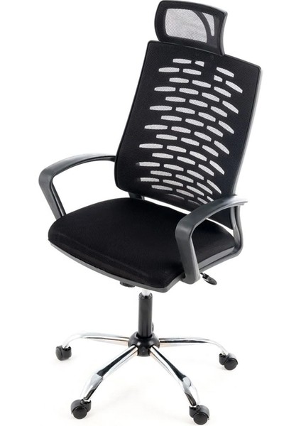 Ofis Polen Başlıklı Fileli Ofis Koltuğu - Siyah fiyatları