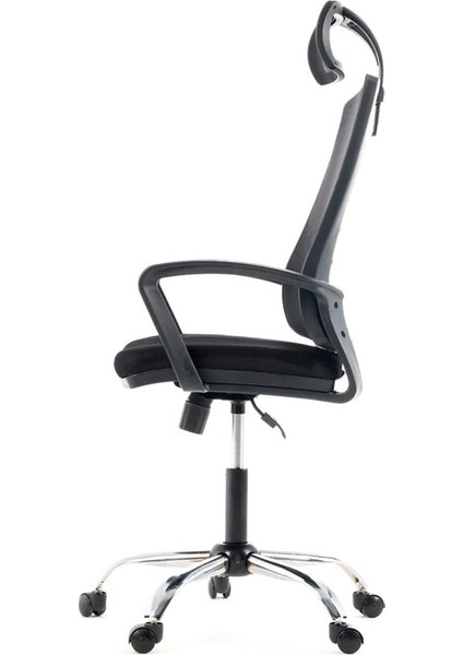 Ofis Polen Başlıklı Fileli Ofis Koltuğu - Siyah modelleri