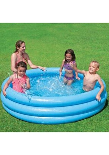 Şişme Havuz 168 cm x 38 cm 3 Halkalı Kristal Mavi 3 Yaş ve Üzeri Çocuklar İçin fiyatları