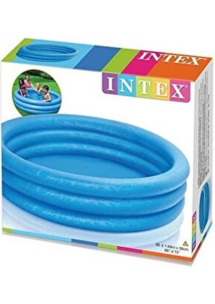 Şişme Havuz 168 cm x 38 cm 3 Halkalı Kristal Mavi 3 Yaş ve Üzeri Çocuklar İçin modelleri