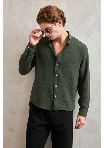 Erkek Oversize Kesim Aerobin Gömlek fiyatları