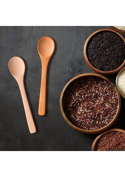 Doğal Gürgen 6'lı Ahşap Servis Kaşığı – 13 cm, Mini Boy, Şık ve Pratik Mutfak Yardımcısı 713748