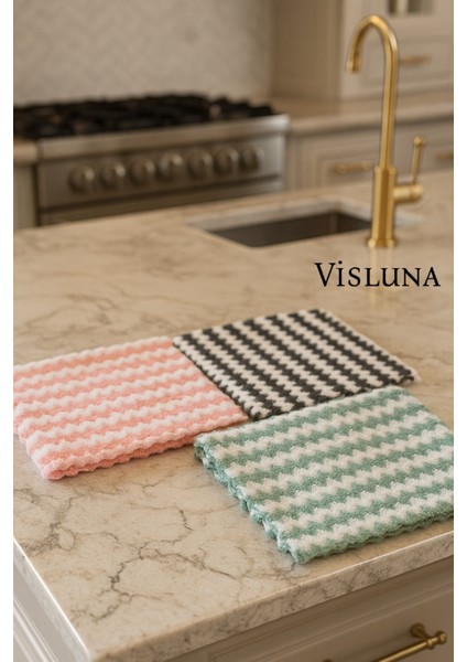 ( 3 Adet ) Mikrofiber Temizlik Bezi Yumuşak Dokulu 30X30 Mutfak Bezi Koku Yapmaz Leke Tutmaz