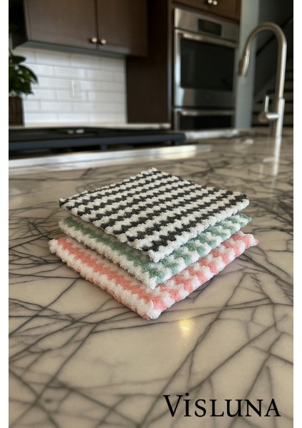 ( 3 Adet ) Mikrofiber Temizlik Bezi Yumuşak Dokulu 30X30 Mutfak Bezi Koku Yapmaz Leke Tutmaz fırsatları