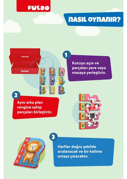 Ilk Kelimelerim Puzzle - Hayvanlar modelleri