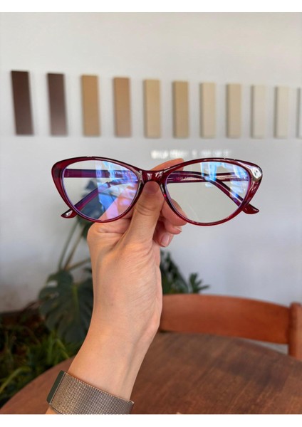 Frida Cat Eye 52EKARTMAN Çekik Blue Block Mavi Işık Korumalı Cam Değişebilir Erkan Gözlüğü modelleri