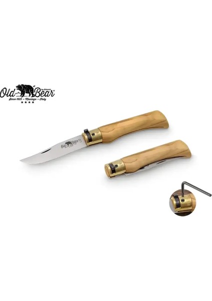 Antonini Old Bear 9cm Zeytin Ağacı Saplı L Çakı