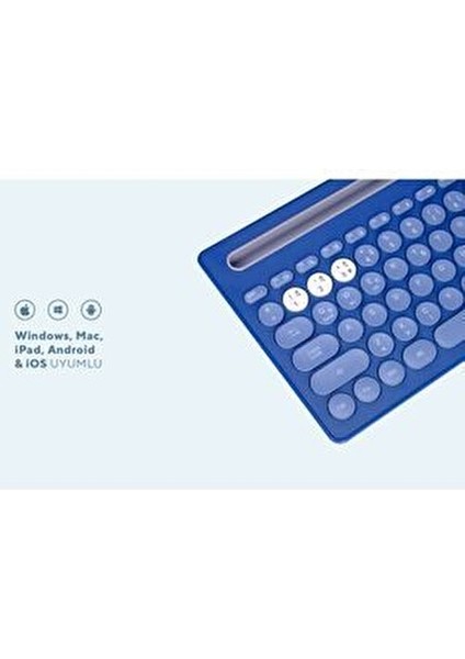 Kablosuz Bluetooth Klavye Ultra İnce Türkçe Q Tuş Formu Ev Ofis Kullanımı İçin