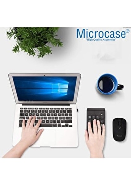 18 Tuşlu Kablosuz Nümerik Klavye Ultra-Slim Tasarım ile Siyah Renk