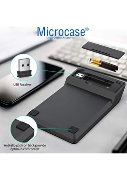 18 Tuşlu Kablosuz Nümerik Klavye Ultra-Slim Tasarım ile Siyah Renk