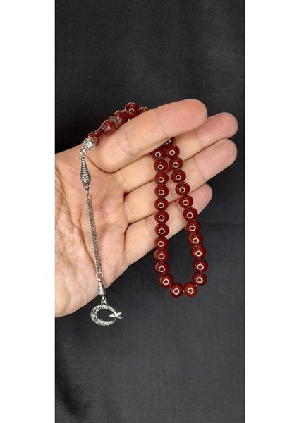 Çubuk Kehribar Tesbih Kahverengi Renk Küre Kesim T-388 indirimleri