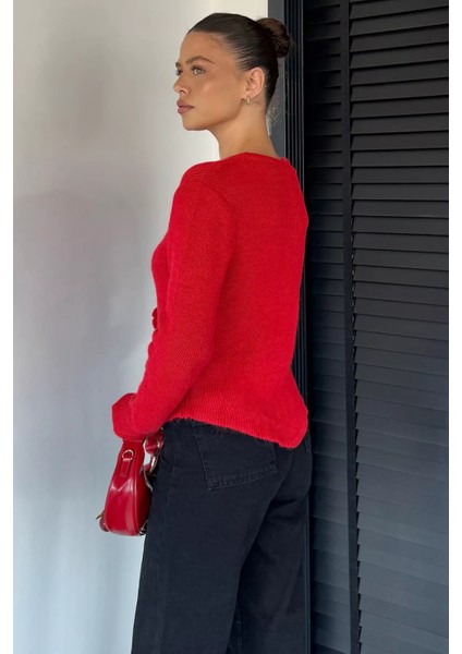 Çiçek Düğme Detaylı Triko Hırka (S,m,l Uyumludur) P-00018206 fırsatları