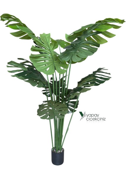 14 Dallı Iri Yapraklı Islak Dokulu Lüks Yapay Monstera Deve Tabanı Ağacı fiyatları