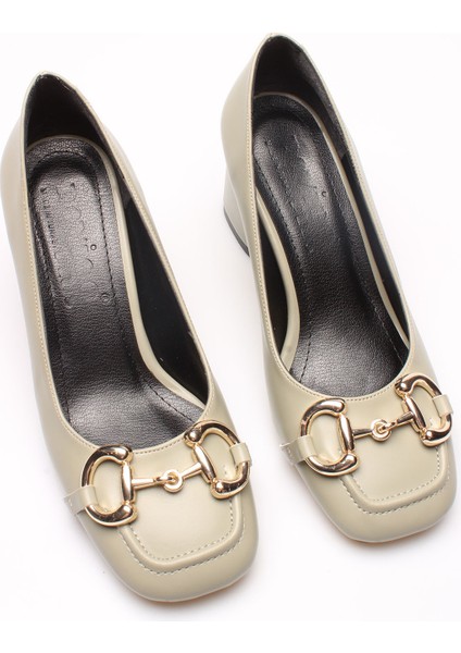 Idil Su Yeşili Cilt Tokalı Kadın Topuklu modelleri