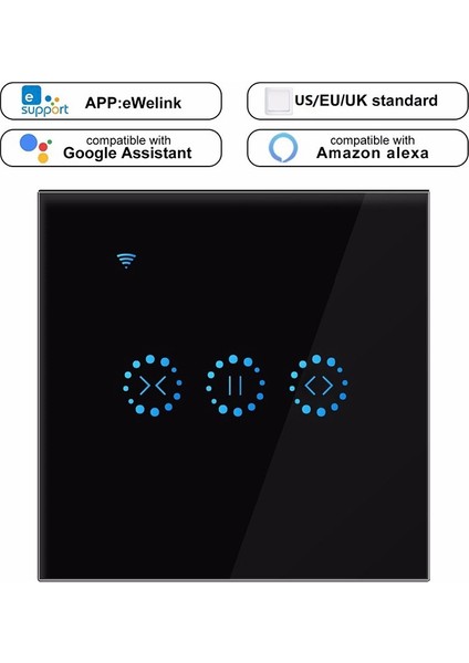 Uygulama Wifi Press Switch Rulo Deklanşör Anahtarı Bantlar Perde Anahtarı Alexa -Black (Yurt Dışından) indirimleri