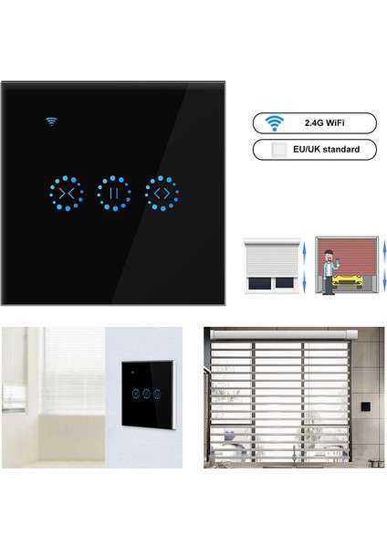 Panjur Silindiri Enstantane Elektrikli Motorlu Uzaktan Kumanda Eu Fişi (Siyah) Için Wifi Akıllı Perde Anahtarı (Yurt Dışından) fırsatları