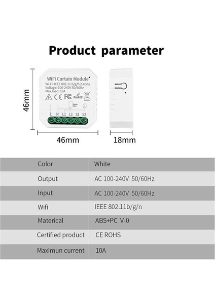 Tuka Wifi Akıllı Perde Modül Anahtarı Uygulaması Uzaktan Kontrol Alexa Google Home Ses Kontrolü Için 100-240VAC (Yurt Dışından) fırsatları