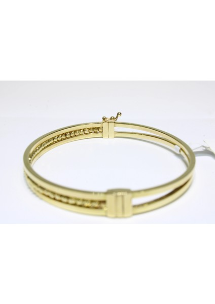 14 Ayar Altın Dorikalı Kelepçe Yeşil Altın Renginde 9.17 gr modelleri