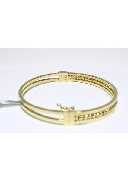 14 Ayar Altın Dorikalı Kelepçe Yeşil Altın Renginde 9.17 gr fırsatları